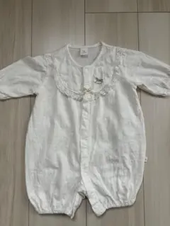 バースデイcottoli ホワイト ロンパース フリル付き 退院着 ベビードレス