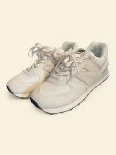New Balance 574 ホワイト スニーカー　24.5 ほぼ新品