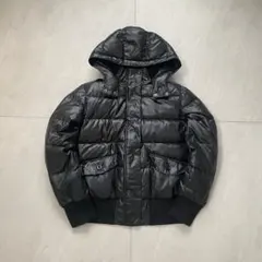 新春セール✨old uniqlo y2k ダウンジャケット ブラック 光沢 短丈