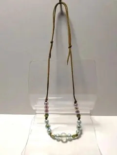 ハンドメイド ネックレス 多色ビーズ