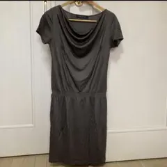 LOUNIE ドレープデザイン 半袖ワンピース