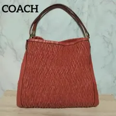 【美品】COACH マディソン ギャザード ツイスト レザー スモール フィービ
