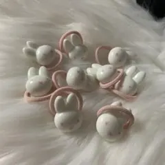ウサギ型ヘアゴム 10個セット