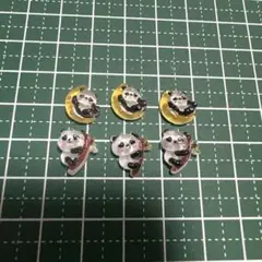 A200.ネイルパーツ デコパーツ 6個 パンダ