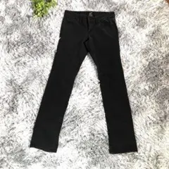 SOMETHING サムシング【28x33】ブラック 黒 デニム ストレート