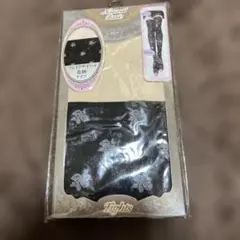 花柄　タイツ　フェイクサイハイ