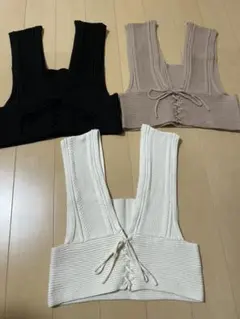 GU 2wayニットビスチェ　3枚セット