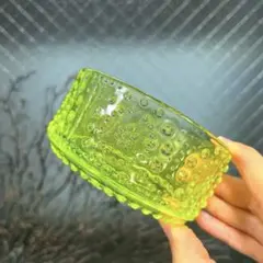 骨董 時代ガラス フィンランド グラッポニア マグカップ ウランガラス