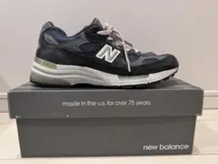 ニューバランス992ネイビー（27.5） m992gg【付属品有】