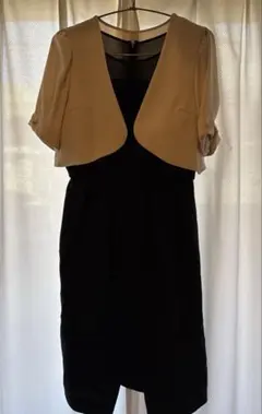 パーティードレス　ネイビー　ボレロ付き