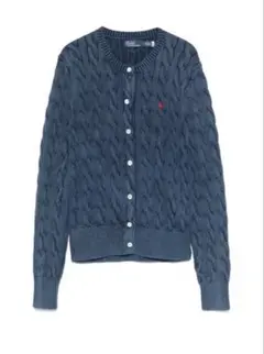ポロラルフローレン【新品未使用】ケーブルニットカーディガンインディゴブルーS