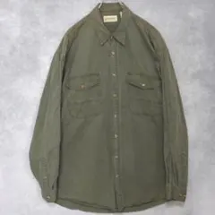 美品 バズリクソンズ ユーティリティシャツ ヘリンボーン カーキ 16 