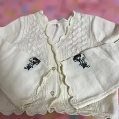 axes femme ぶどう刺繍ニットカーディガン Fサイズ アイボリー