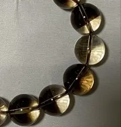 【極上品質】二分構造 スモーキークォーツ ブレスレット 16mm 天然石