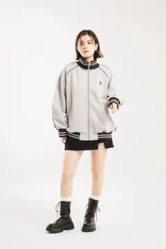MySugarBabe ジップアップジャケット グレー