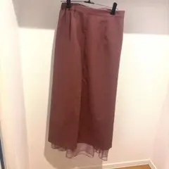 3wayブラウン スリット入り ロングスカート