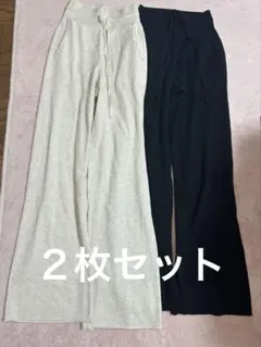 e*︎様 UNIQLO ウォッシャブルニットリブパンツ　２枚セット