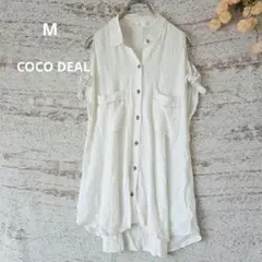 【COCO DEAL】 ロングシャツ チュニック オープンショルダー　M