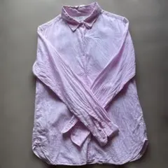 UNIQLO 薄いピンク 長袖シャツ L