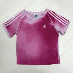 adidas ピンク グラデーション 半袖Tシャツ S