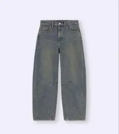 GUバレルレッグジーンズ丈標準71.0～75.0cm Lサイズブルー