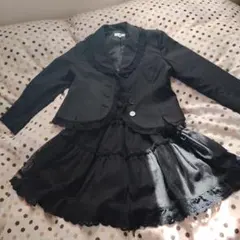 キャサリンコテージ　フォーマルスーツ 黒 ジャケットとスカートセット　120