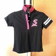 Srixon レディース ゴルフシャツ 黒/ピンクのサムネイル