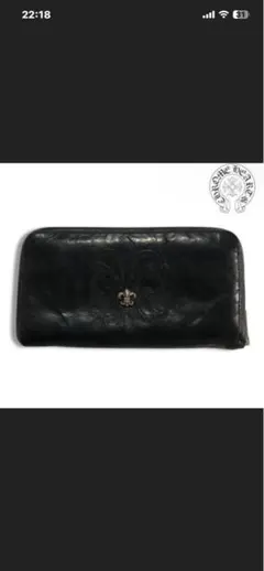 訳あり】CHROME HEARTS 長財布 ブラック レザー ジップ修理済み - メルカリ
