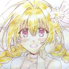 手描きイラスト 女の子 妖精 オリジナル 水彩画