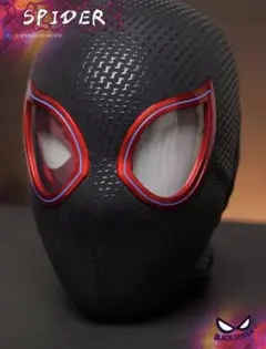【スパイダーバース】新品 マイルズ モラレス スパイダーマン マスクコスプレ マイルズ・モラレス スパイダーマン マスク フェイスシェル