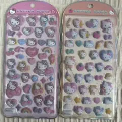 【正規品】ハローキティ コットンパフィーシール 2点セット