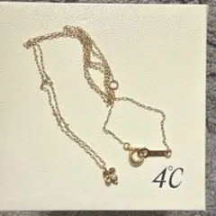 4°C K18 四つ葉のクローバー　ネックレス