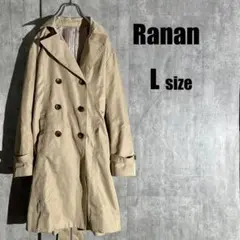 1324 Ranan ラナン　トレンチコート【L】ベルト付　スプリングコート