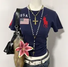 希少　polo ラルフローレン Tシャツ　ビックポニー　y2k グランジのサムネイル