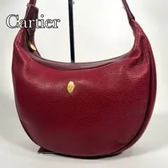 希少✨　カルティエ トリニティ ハーフムーン マストライン シボ革