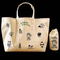 オサムトートバッグ新品　OSAMU GOODS エコバッグ 大きめ イラスト入り