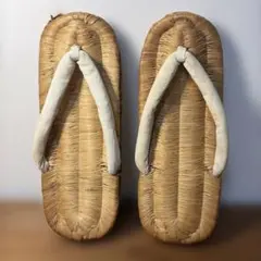 ポ*ム様 草履　わら　昭和　レトロ　24cm