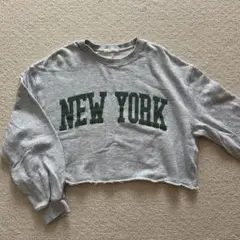 NEW YORKプリント クロップドスウェット Mサイズ