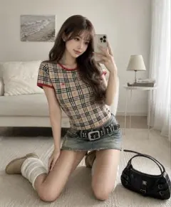 バーバリー Burberry ノバチェック キャミソール タンクトップ リボン