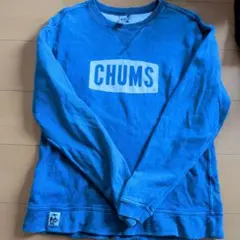 CHUMS 青 スウェットシャツ M
