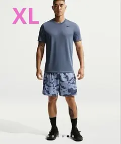 ナイキ Dri-FIT フィットネス Tシャツ ブルー XL NIKE