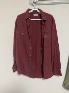 L.L.Bean フランネルシャツ 赤黒 チェック柄 USA製 フランネル
