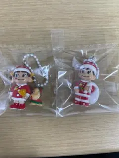 ペコちゃん　ぺこ　ぽこ　サンタ　キーホルダー　ペア　景品　peko poko