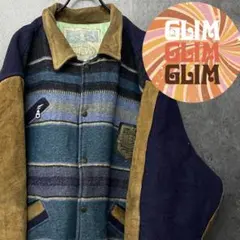 US古着◆ストライプ ウール混紡 ジャケット　メンズ2XL