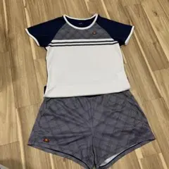 ellesse エレッセ テニスウェア 上下セット M/L セットアップ 紺のサムネイル