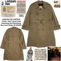 LONDON FOG VINTAGE 70〜80s ボアライナー トレンチコート