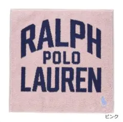 Polo Ralph Lauren ロゴ入りハンカチ　ピンク1枚