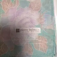 pierre balmain 花柄ハンカチ 水色