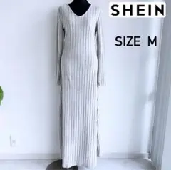 新品　SHEIN ニット　ロングワンピース　マキシワンピース　ニットワンピ M