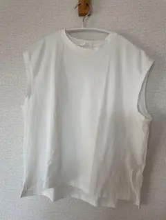 ITEMS URBAN RESEARCH ホワイト ノースリーブ Tシャツ